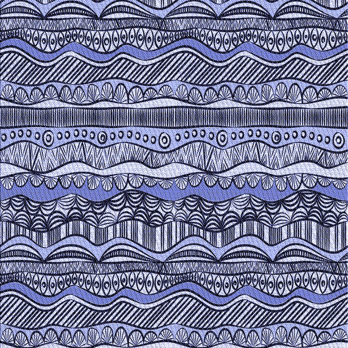 Patterned Blue Rug, pat1098blu