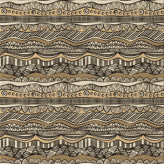 Round Patterned Milk Chocolate Brown Rug, pat1098brn