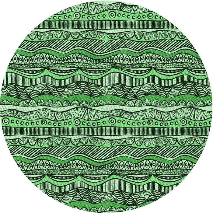 Square Machine Washable Transitional Dark Forest Green Rug in a Living Room, wshpat1098grn