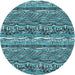 Square Patterned Deep-Sea Blue Rug, pat1098lblu