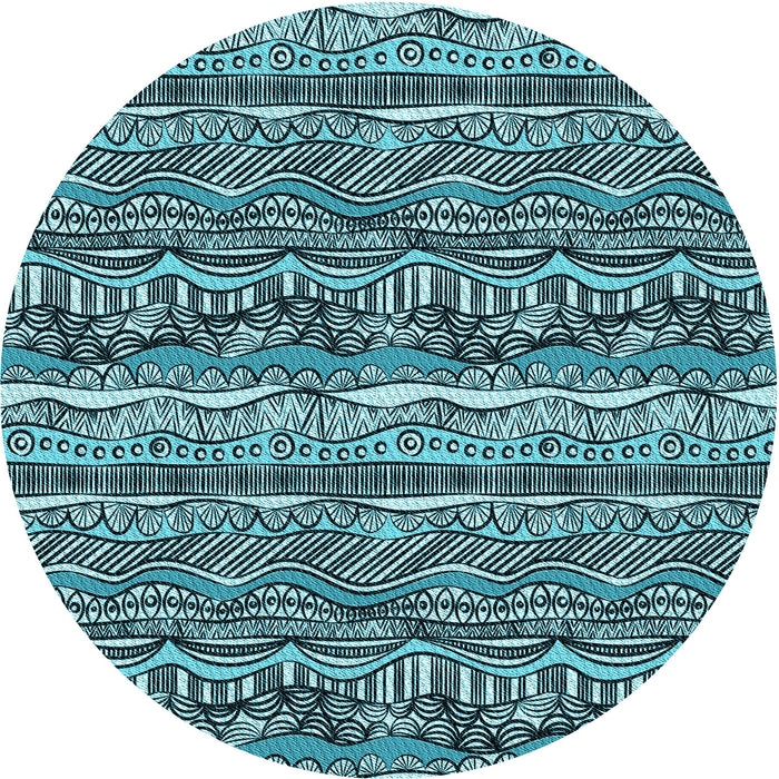 Square Machine Washable Transitional Deep-Sea Blue Rug in a Living Room, wshpat1098lblu