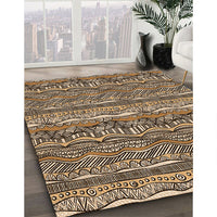 Patterned Bakers Brown Rug, pat1098org