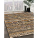 Patterned Bakers Brown Rug in Family Room, pat1098org