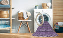 Machine Washable Transitional Purple Rug in a Washing Machine, wshpat1098pur