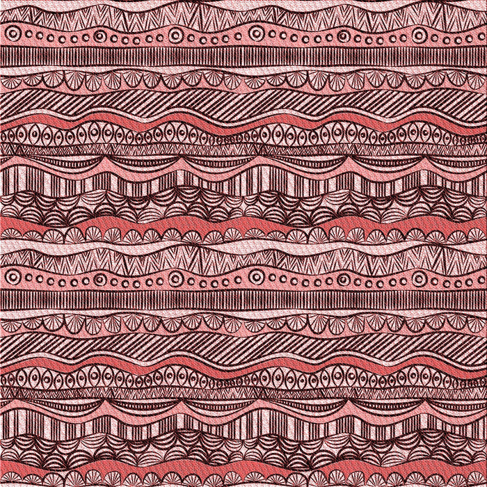 Round Patterned Pastel Pink Rug, pat1098rd