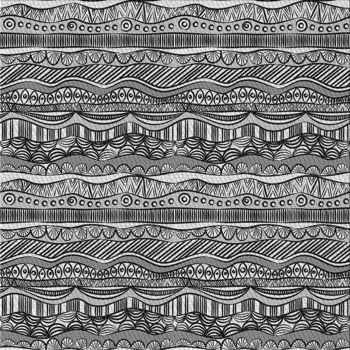 Square Patterned Charcoal Black Novelty Rug, pat1098