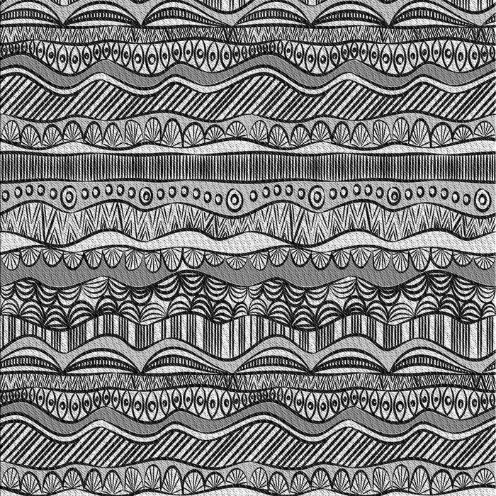 Patterned Charcoal Black Novelty Rug, pat1098