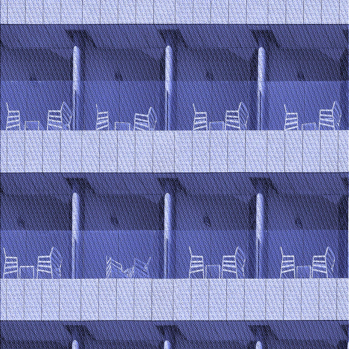 Patterned Sky Blue Rug, pat1099blu