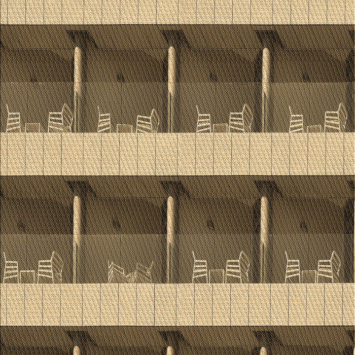 Patterned Metallic Gold Rug, pat1099brn