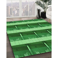 Patterned Green Rug, pat1099grn