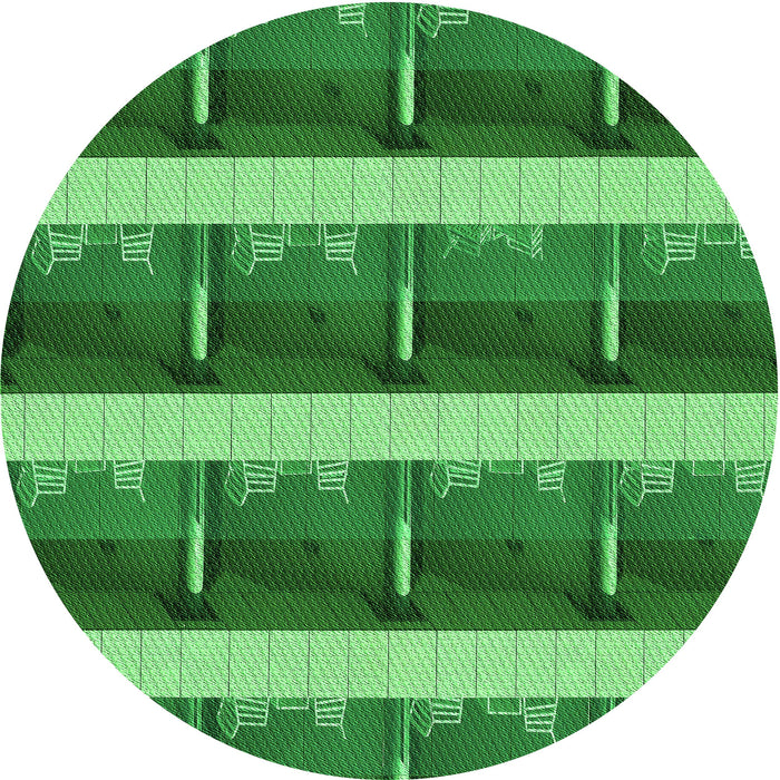 Square Machine Washable Transitional Green Rug in a Living Room, wshpat1099grn