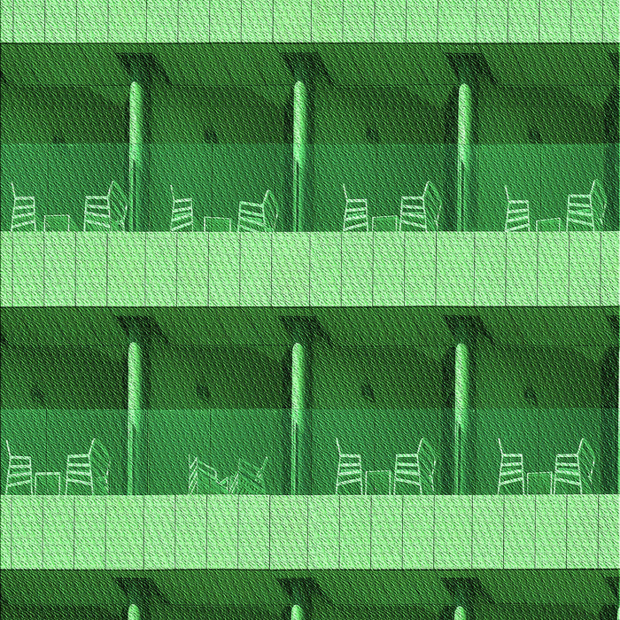 Patterned Green Rug, pat1099grn