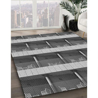 Patterned Dark Gray Rug, pat1099gry