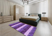 Patterned Purple Rug in a Bedroom, pat1099pur