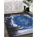 Machine Washable Transitional Night Blue Rug in a Family Room, wshpat109
