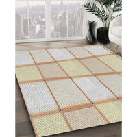 Patterned Champagne Beige Novelty Rug, pat10