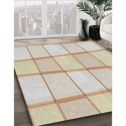 Patterned Champagne Beige Novelty Rug in Family Room, pat10
