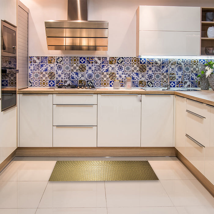 Patterned Oak Brown Rug in a Kitchen, pat11brn