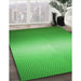 Machine Washable Transitional Neon Green Rug in a Family Room, wshpat11grn