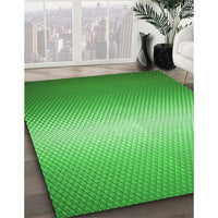 Patterned Neon Green Rug, pat11grn