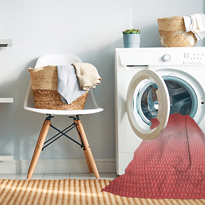 Machine Washable Transitional Red Rug in a Washing Machine, wshpat11rd