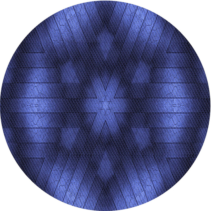 Square Machine Washable Transitional Royal Blue Rug in a Living Room, wshpat110blu