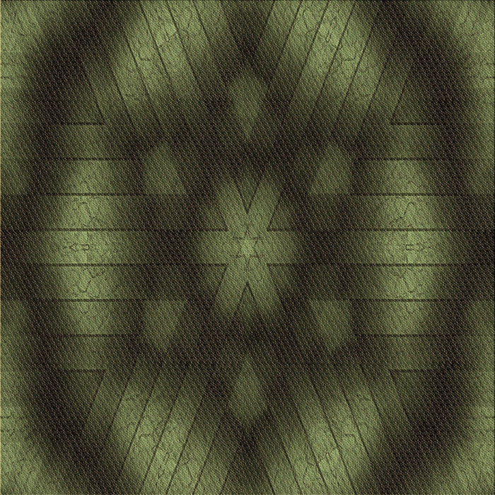 Round Patterned Fern Green Rug, pat110brn