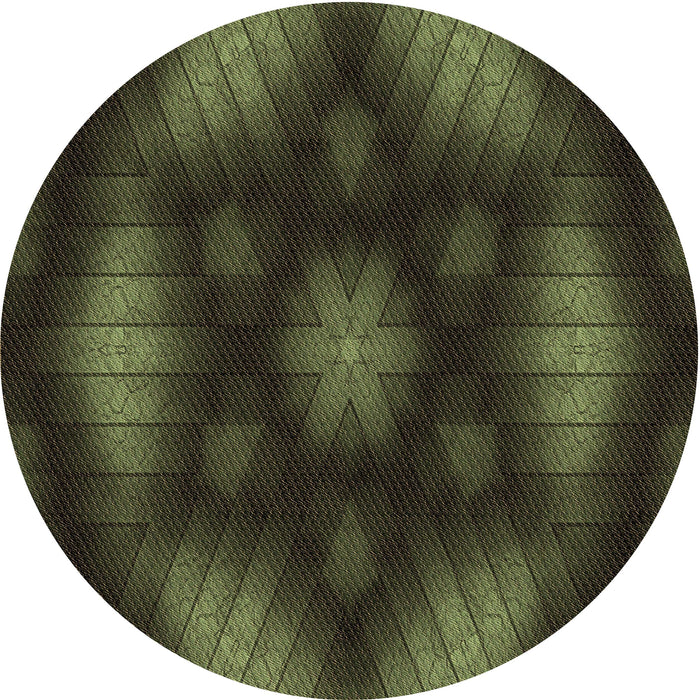 Square Machine Washable Transitional Fern Green Rug in a Living Room, wshpat110brn