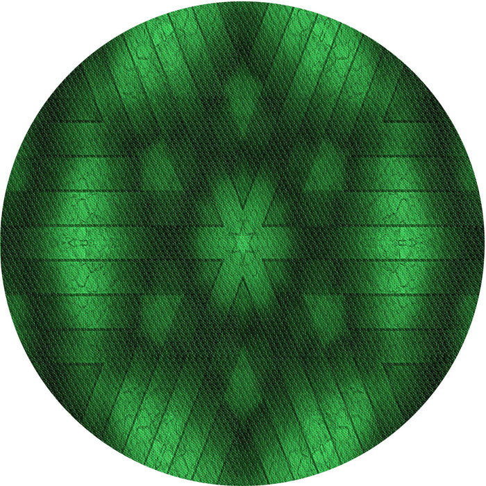 Square Machine Washable Transitional Deep Emerald Green Rug in a Living Room, wshpat110grn