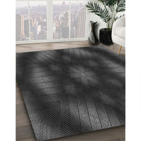 Patterned Carbon Gray Rug, pat110gry