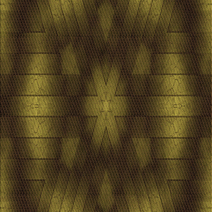 Patterned Dark Yellow Green Rug, pat110org