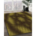 Patterned Dark Yellow Green Rug in Family Room, pat110org