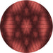 Square Patterned Maroon Red Rug, pat110rd