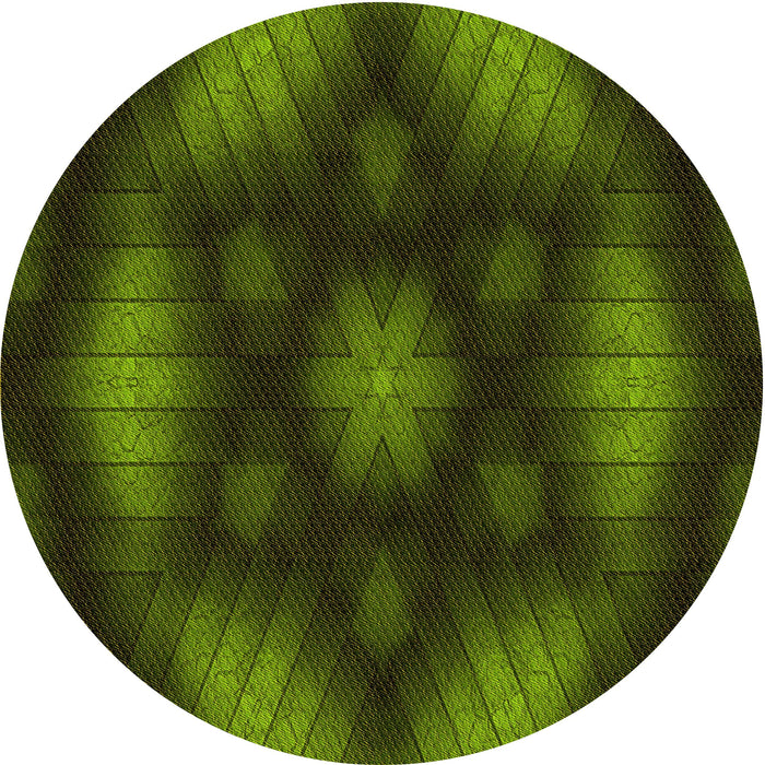 Square Machine Washable Transitional Dark Forest Green Rug in a Living Room, wshpat110yw