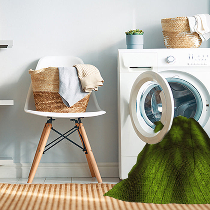 Machine Washable Transitional Dark Forest Green Rug in a Washing Machine, wshpat110yw