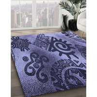 Patterned Blue Rug, pat1100blu