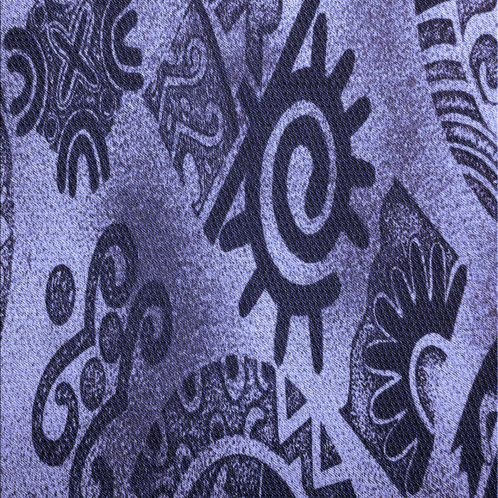 Machine Washable Transitional Blue Rug, wshpat1100blu