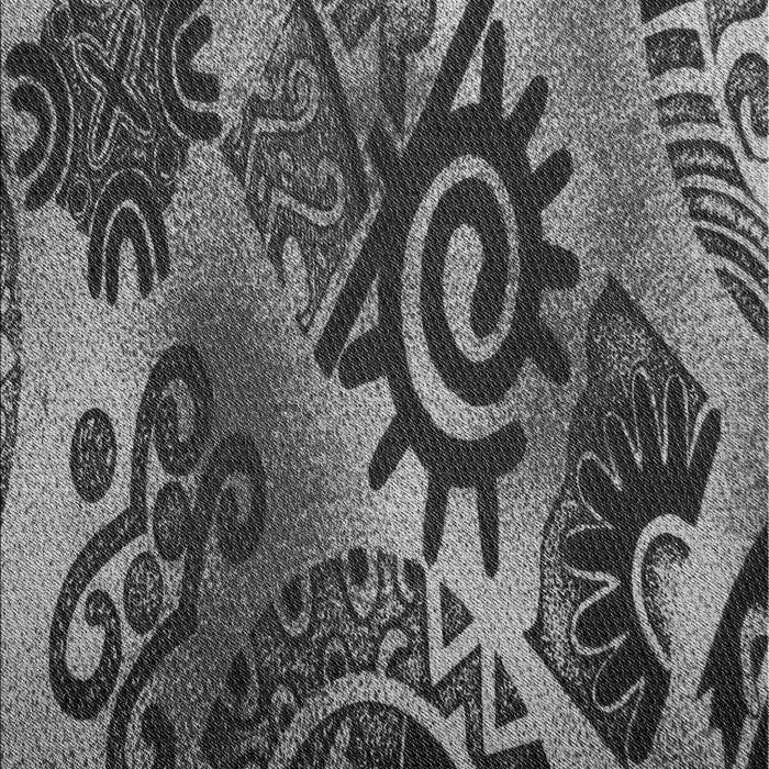 Patterned Gunmetal Gray Rug, pat1100gry