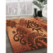 Machine Washable Transitional Crimson Red Rug in a Family Room, wshpat1100org