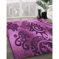 Patterned Crimson Purple Rug, pat1100pur