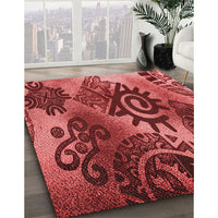 Patterned Red Rug, pat1100rd