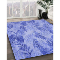 Patterned Sky Blue Rug, pat1101blu