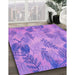 Machine Washable Transitional Violet Purple Rug in a Family Room, wshpat1101pur