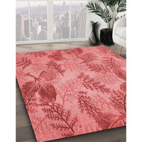 Patterned Ruby Red Rug, pat1101rd