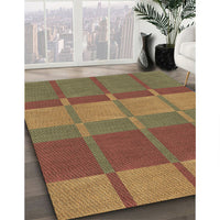 Patterned Saddle Brown Rug, pat1102brn