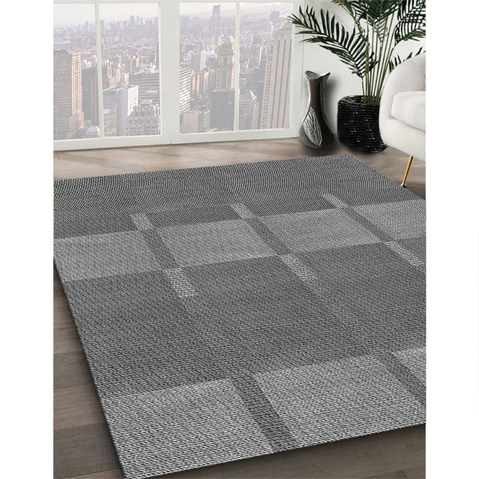 Machine Washable Transitional Grey Gray Rug in a Family Room, wshpat1102gry