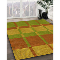 Patterned Mahogany Brown Rug, pat1102yw