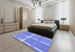 Patterned Sky Blue Rug in a Bedroom, pat1103blu