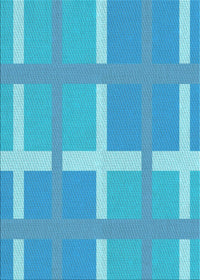 Machine Washable Transitional Bright Turquoise Blue Rug, wshpat1103lblu