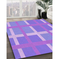 Patterned Bright Lilac Purple Rug, pat1103pur